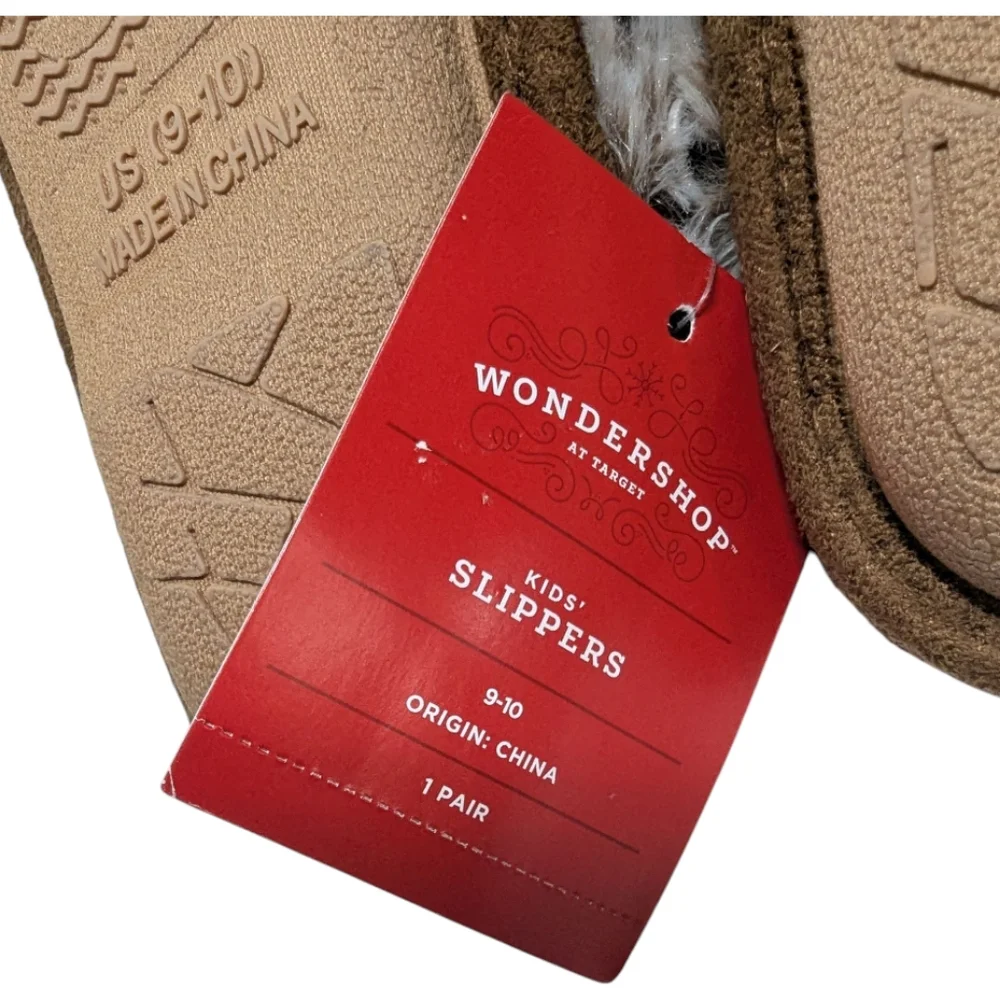 Wondershop Reindeer Slippers Size 9-10